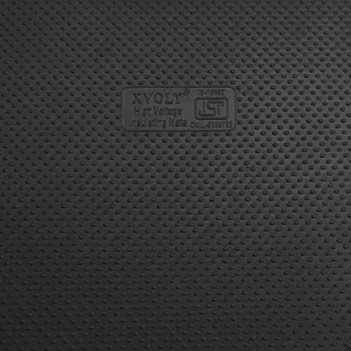 DURATUF XVolt Insulating Mat 1x2 m Size 2.5 mm Thickness Class B Black for Electrical Purpose Upto 11.0 kV (Pack of 10)