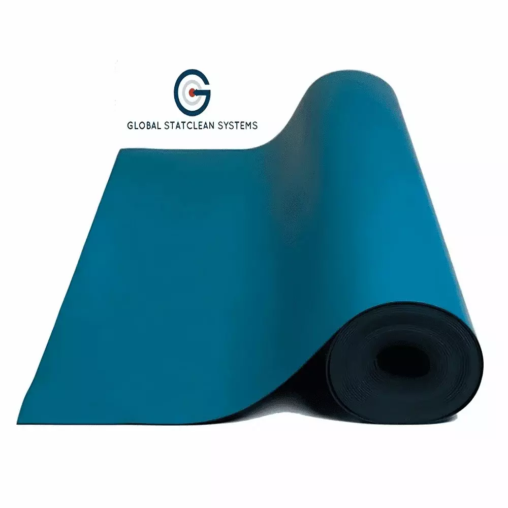 GLOBALSS Flooring Mat Pvc Blended With Antistatic Agent Blue