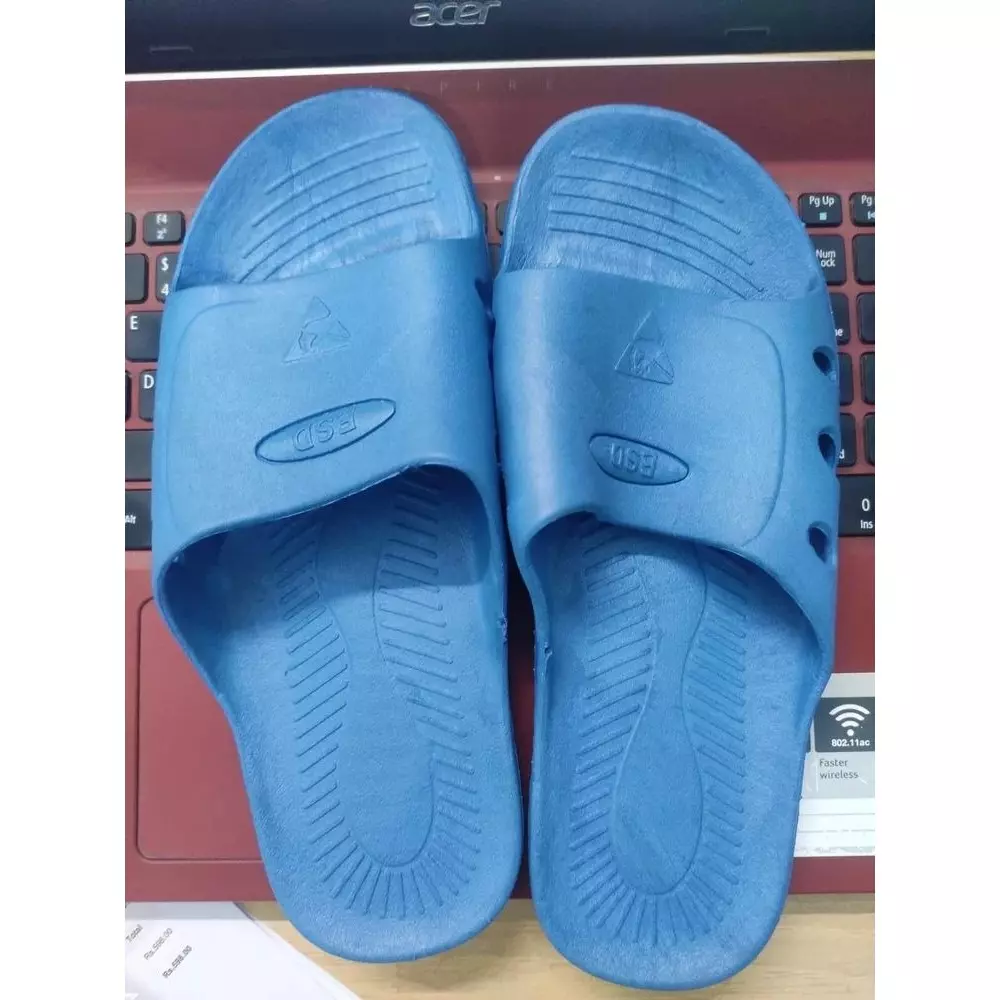 GLOBALSS ESD Slipper Blue Low Ankle PU Anti Static 6 Size