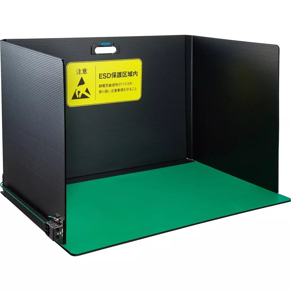 HOZAN ESD Countermeasure Desktop Booth Body: PP, conductive color mat: PVC, F-320