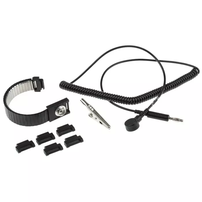 RS PRO ESD Grounding Wrist Strap & Cord Set With 10 mm Socket, 10 mm Stud Model No 7989275-picture-48