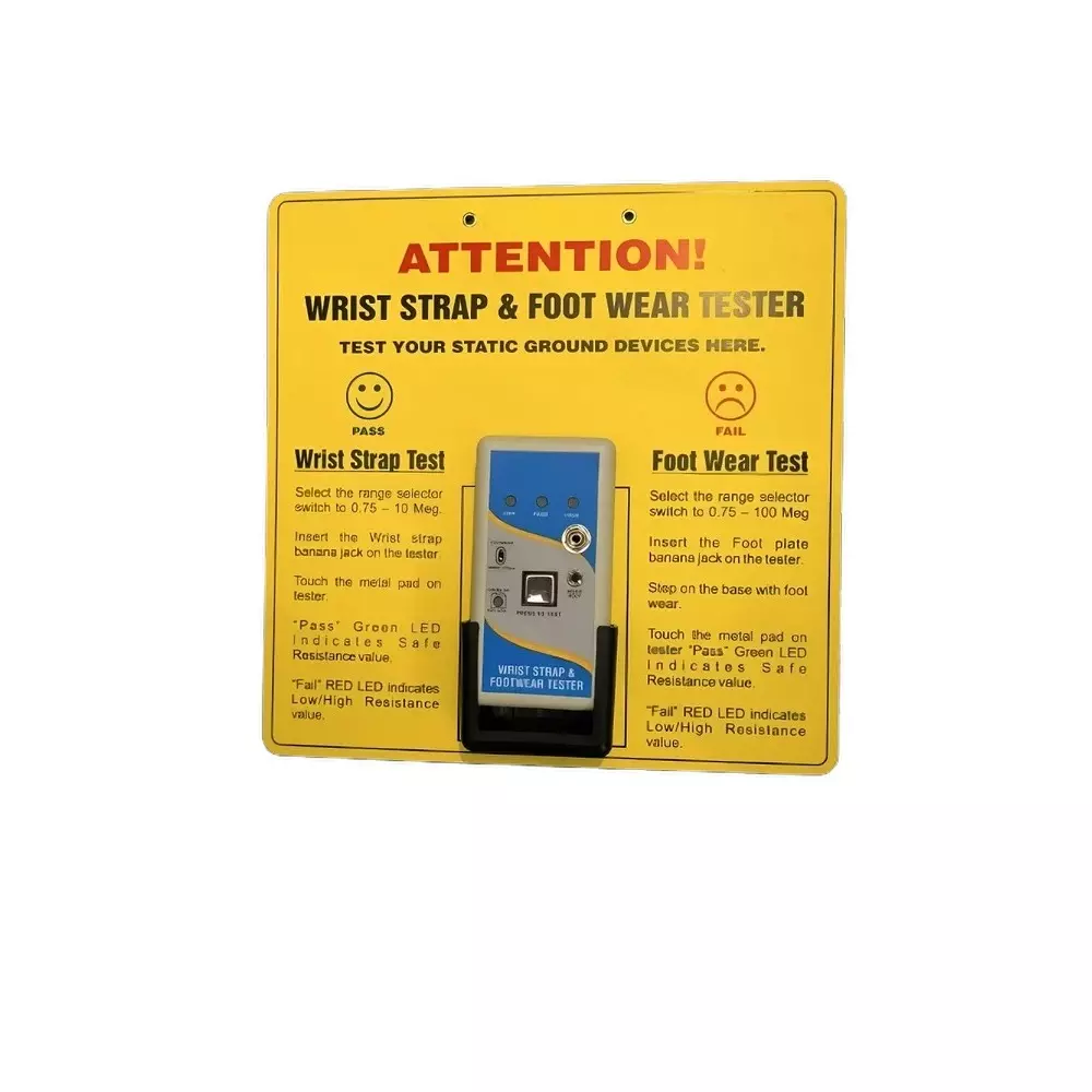 GLOBALSS Wrist Strap Blue Check Anti Static for ESD Protection, WSFT 01