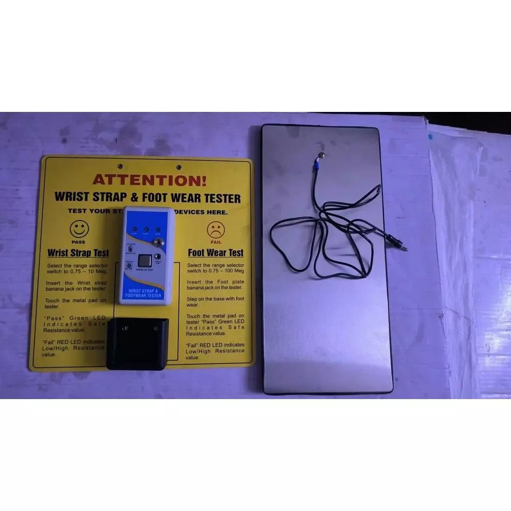 GLOBALSS Wrist Strap Blue Check Anti Static for ESD Protection, WSFT 01