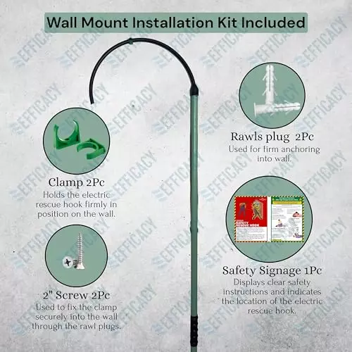 efficacy-6-feet-18288-cm-electrical-rescue-hook-fiberglass-body-33-kv-minimum-voltage-in-grey-color-wi-33kv-electric-hook