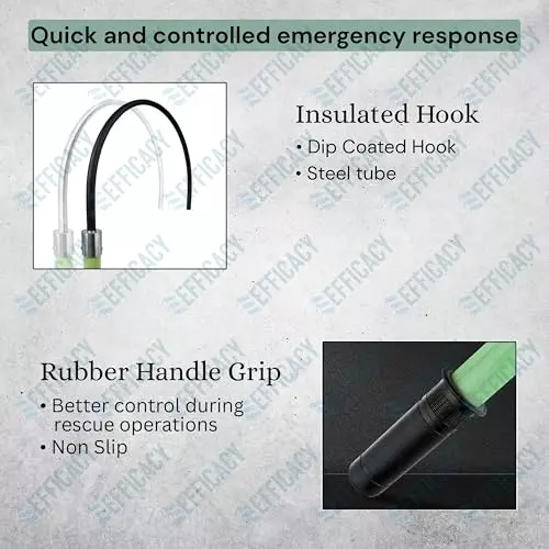 efficacy-6-feet-18288-cm-electrical-rescue-hook-fiberglass-body-33-kv-minimum-voltage-in-grey-color-wi-33kv-electric-hook