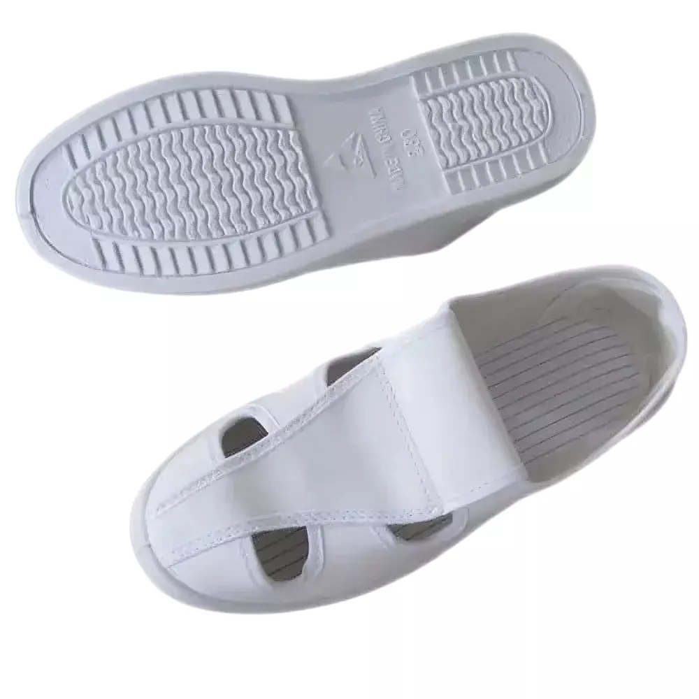 GLOBALSS ESD Anti-Static Shoes Low Ankle PVC White 7 Size