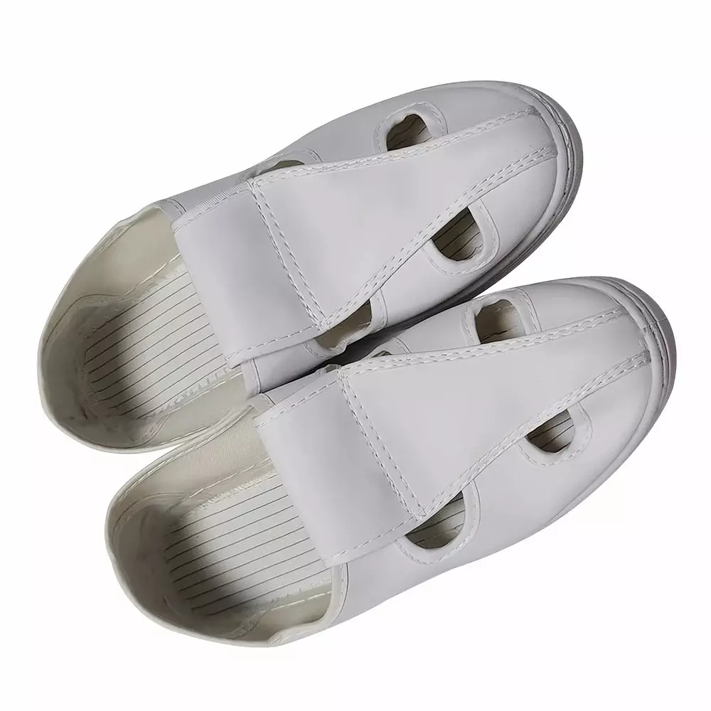 GLOBALSS ESD Anti-Static Shoes Low Ankle PVC White 8 Size