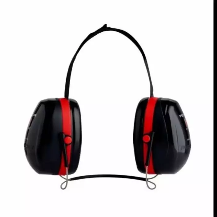 3M Optime III Ear Defender with Neckband 34dB Black Red, H540B-412