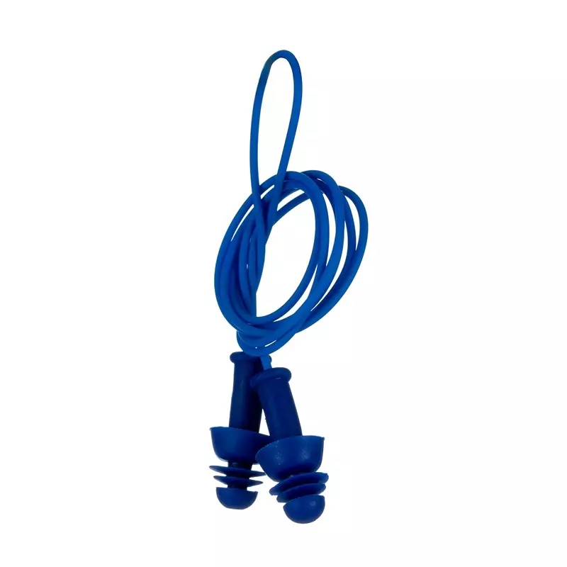 RS PRO Ear Plugs Blue Thermoplastic Elastomer 100 Reusable 27 dB, 2458896 (Pack of 100 Pcs)