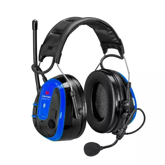 3M WS AlertxPI Wireless Speak Listen Electronic Ear Defenders with Headband 30dB Blue Noise Cancelling, 7100205302