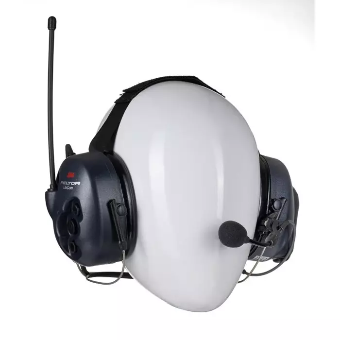 3M LiteCom Wired Speak Listen Electronic Ear Defenders with Neckband 32dB Blue Noise Cancelling Microphone, MT53H7B4400