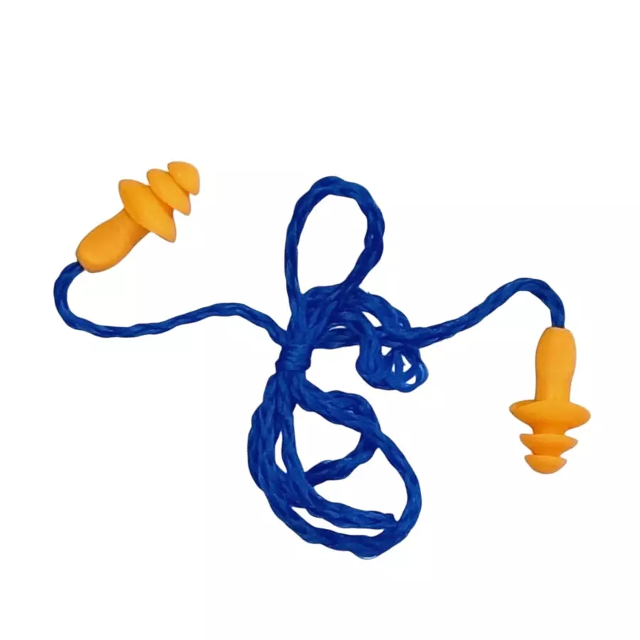 3M Corded Moulded Earplugs Orange & Blue Silicone Noise Protection Compact Design for Musician’s, Swimming & Industrial Use, 1270