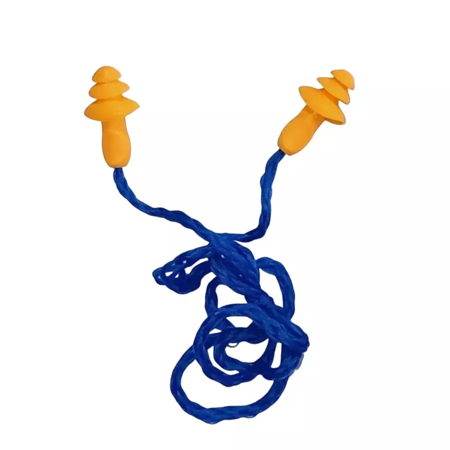 3M Corded Moulded Earplugs Orange & Blue Silicone Noise Protection Compact Design for Musician’s, Swimming & Industrial Use, 1270 (Pack of 1 Pair)