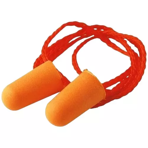 3M Corded Moulded Earplugs Orange Polyurethane Noise Reduction for Musician’s, Swimming & Industrial Use, H-101 (Pack of 25 Pair)