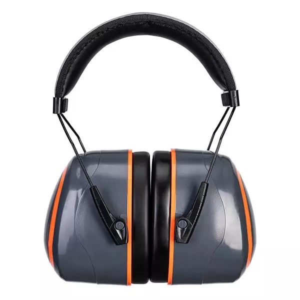 Portwest HV Extreme Ear Muff with PU Padded Grey ABS, Mono PU, Polyoxymethylene, Foam for Industrial Use, PS43GRR