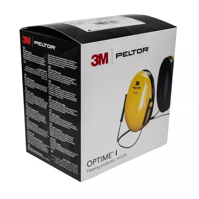 3M Optime I Ear Defender with Neckband 27dB Black Yellow, H510B-403