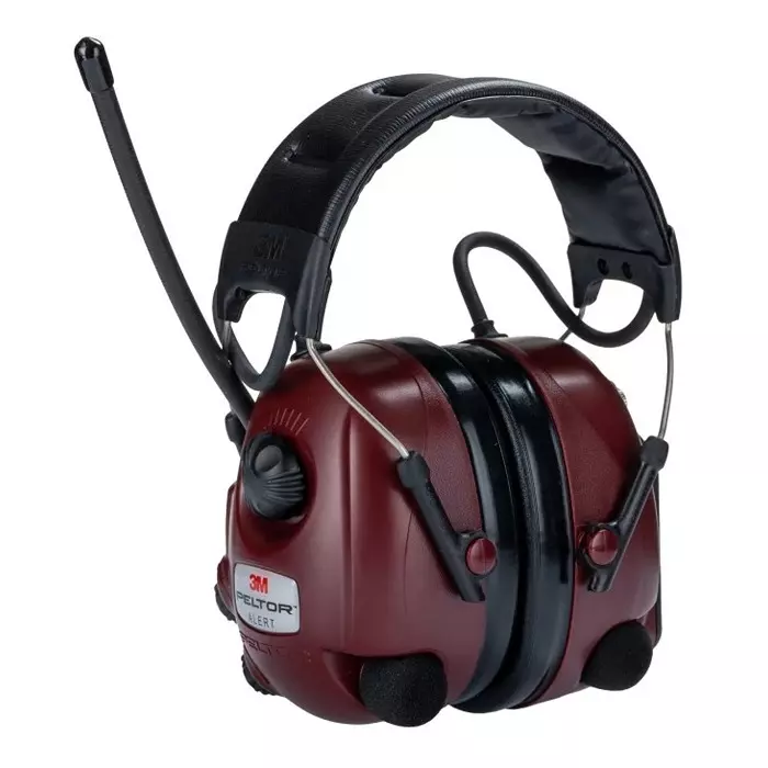 3M Alert Wireless Listen Only Electronic Ear Defenders with Headband 30dB Red, M2RX7A2-01