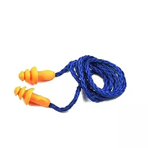 3M Corded Moulded Earplugs Orange & Blue Silicone Noise Protection Compact Design for Musician’s, Swimming & Industrial Use, 1270 (Pack of 25 Pair)