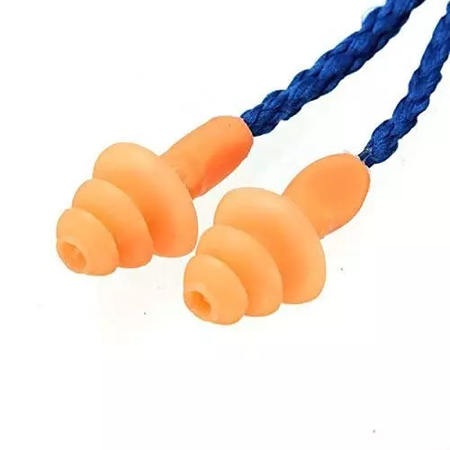 3M Corded Moulded Earplugs Orange & Blue Silicone Noise Protection Compact Design for Musician’s, Swimming & Industrial Use, 1270 (Pack of 25 Pair)