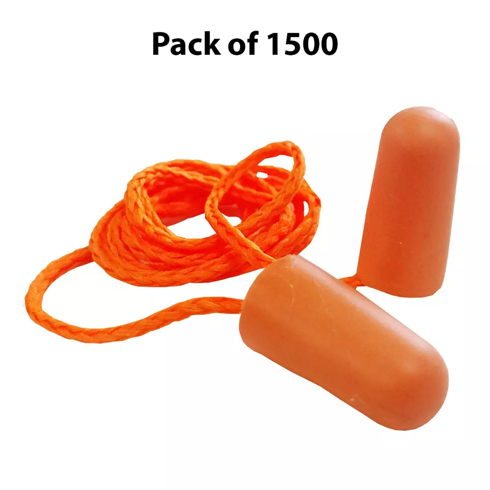 Venus N-101 Disposable Earplug Soft Polyurethane Foam 32 dB NRR Orange, 110612701 (Pack of 1500)