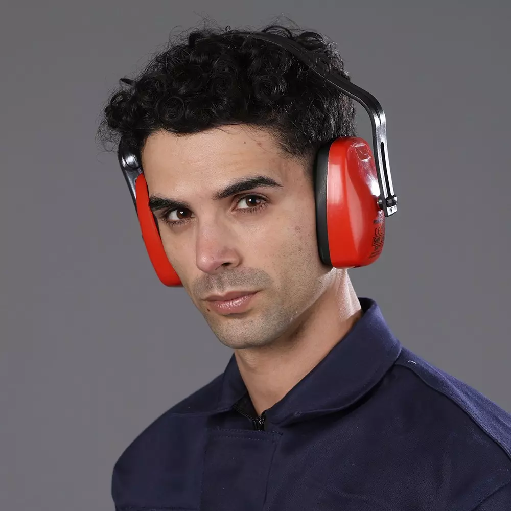 BISON LIFE NoiseGard Head Mount Earmuff SNR 29 dB with ABS Cups & Polymer Headband, EM1110