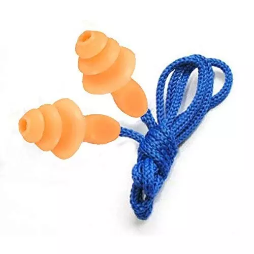 3M Corded Moulded Earplugs Orange & Blue Silicone Noise Protection Compact Design for Musician’s, Swimming & Industrial Use, 1270 (Pack of 15 Pair)