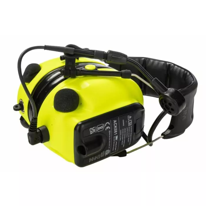 3M LiteCom Plus Wireless Speak Listen Electronic Ear Defenders with Headband 32dB Yellow Noise Cancelling, MT73H7A4410EU