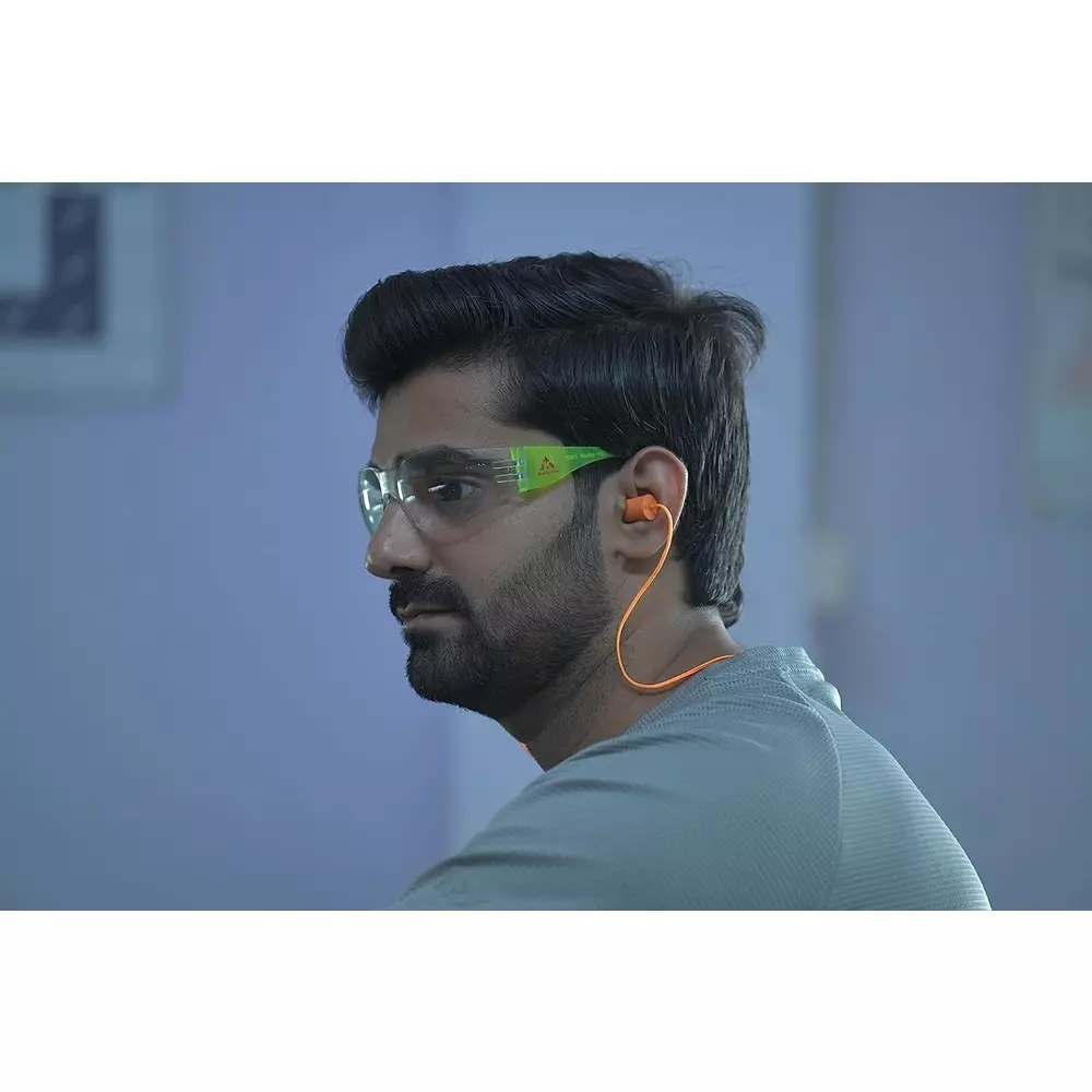 karam-disposable-foam-corded-ear-plugs-orange-34-db-snr-with-cotton-thread-ep-02-pack-of-1000-pcs