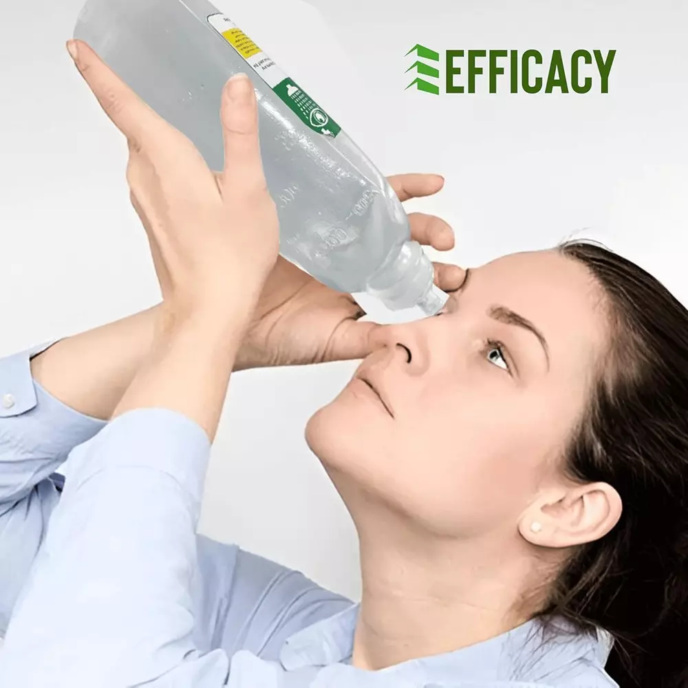 EFFICACY Emergency Eye Wash Solution 250 ml Saline Rinse Sterile Preservative-Free