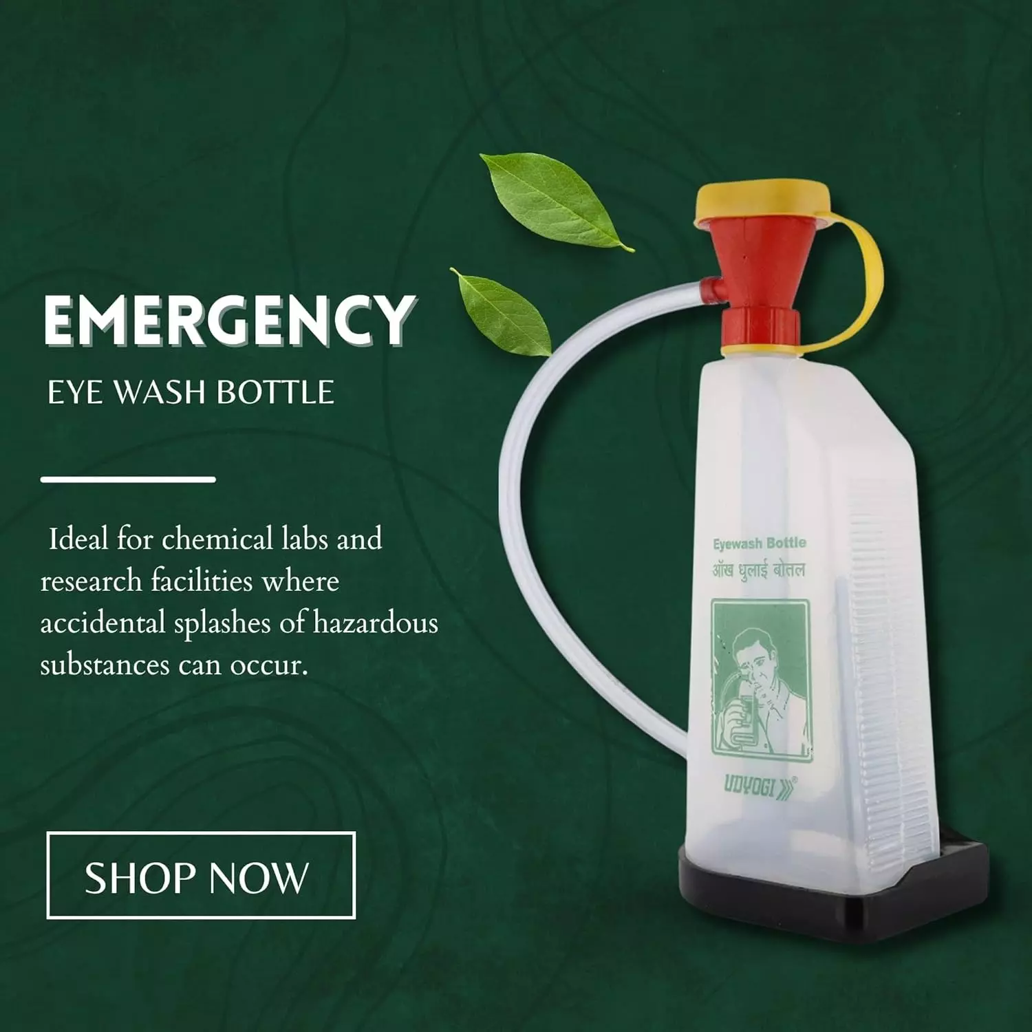 Scott Portable Emergency Eye Wash Bottle 500 ml Chemical-Resistant Plastic 200 g (Pack of 10)