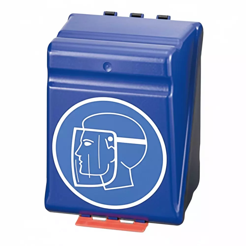 AS ONE Safety Protection Equipment Store Box for Protective Eyewear ABS Resin Blue, MAXI-3