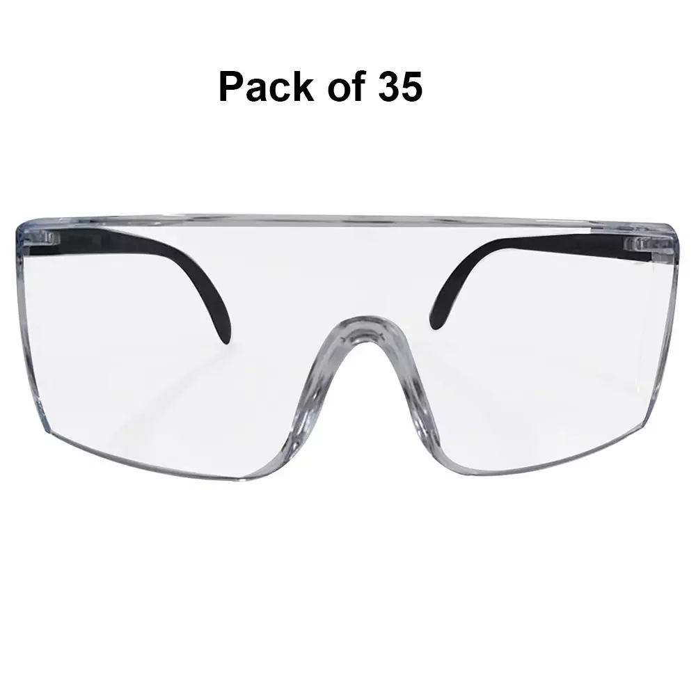 3M Safety Goggle Anti-Fog Lens Transparent Polycarbonate for Laboratory & Industrial Work Use, 1709 IN Plus (Pack of 35 Pcs)