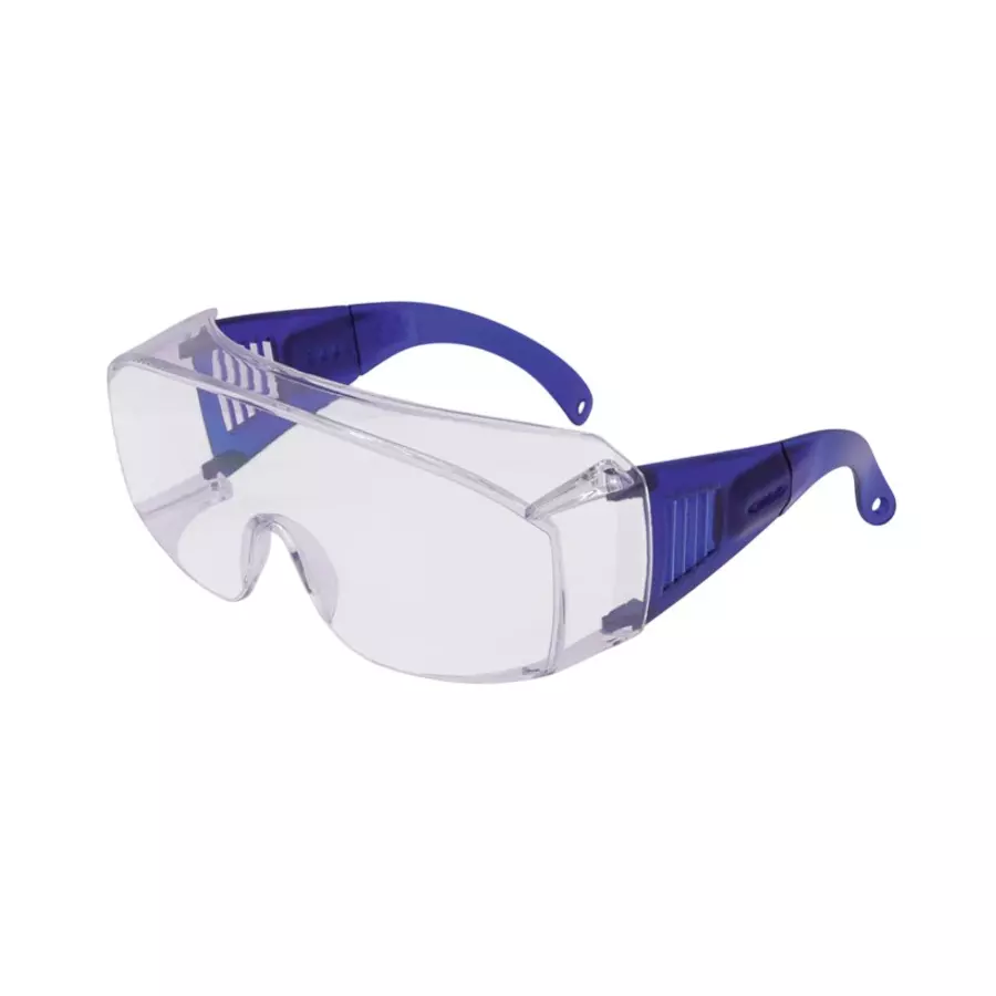 Karam Safety Spectacles Clear Polycarbonate Impact Resistant & Corrosion Resistant 54 g, ES007