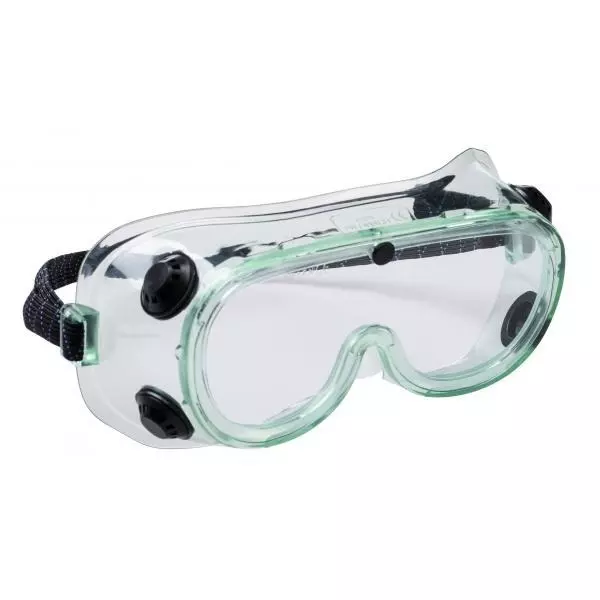 Portwest Chemical Goggle Clear Rimless Polycarbonate for Industrial Use, PS21CLR