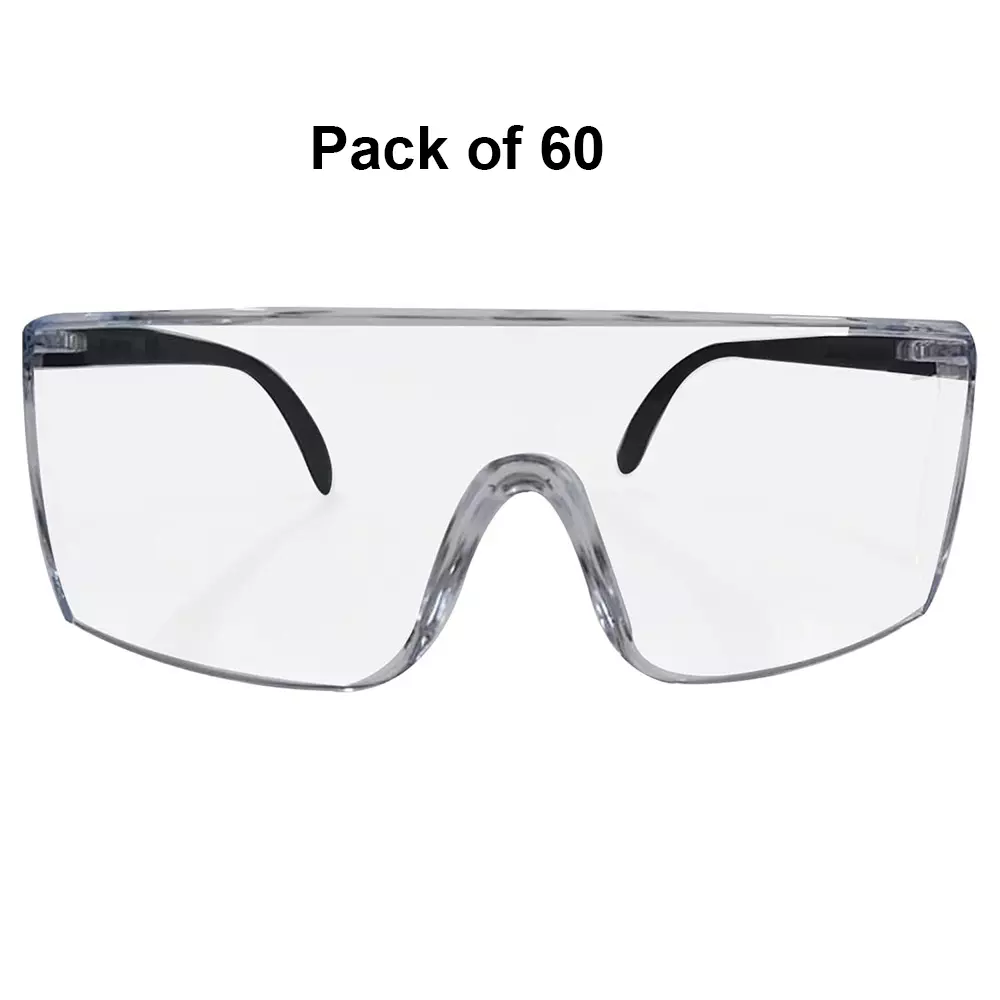 3M Safety Goggle Anti-Fog Lens Transparent Polycarbonate for Laboratory & Industrial Work Use, 1709 IN Plus (Pack of 60 Pcs)