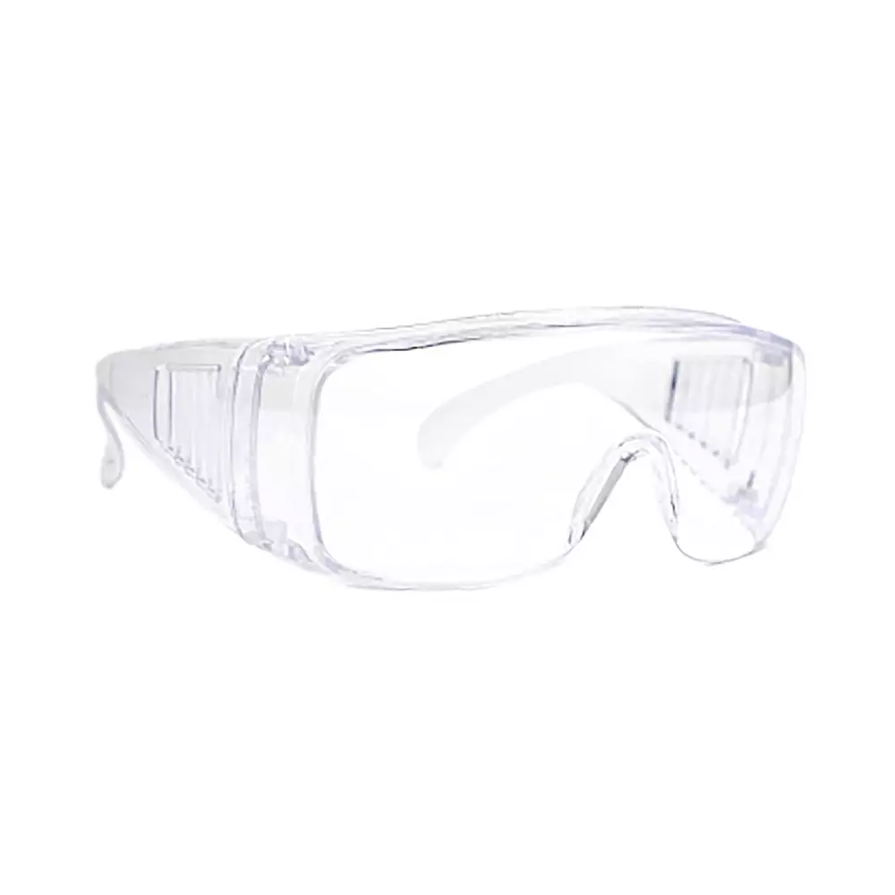 BISON LIFE Safety Glasses Diamont Vented Over, Clear Lens, Clear Temples, Anti-Scratch