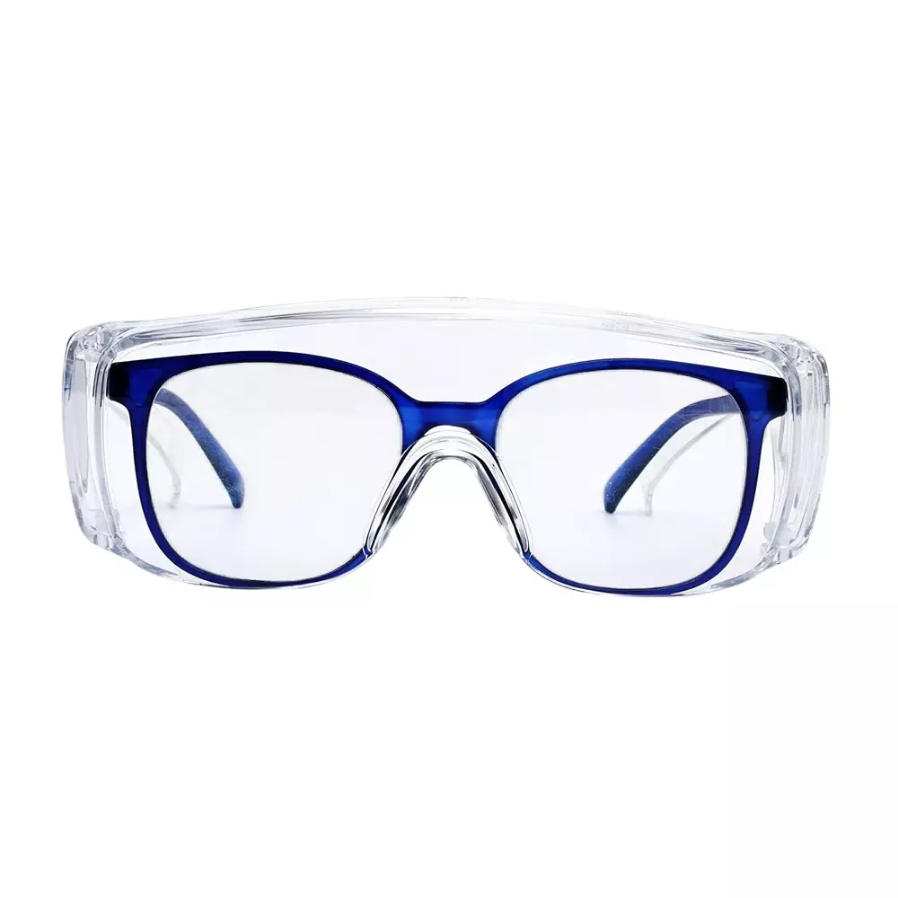 BISON LIFE Safety Glasses Diamont Vented Over, Clear Lens, Clear Temples, Anti-Scratch