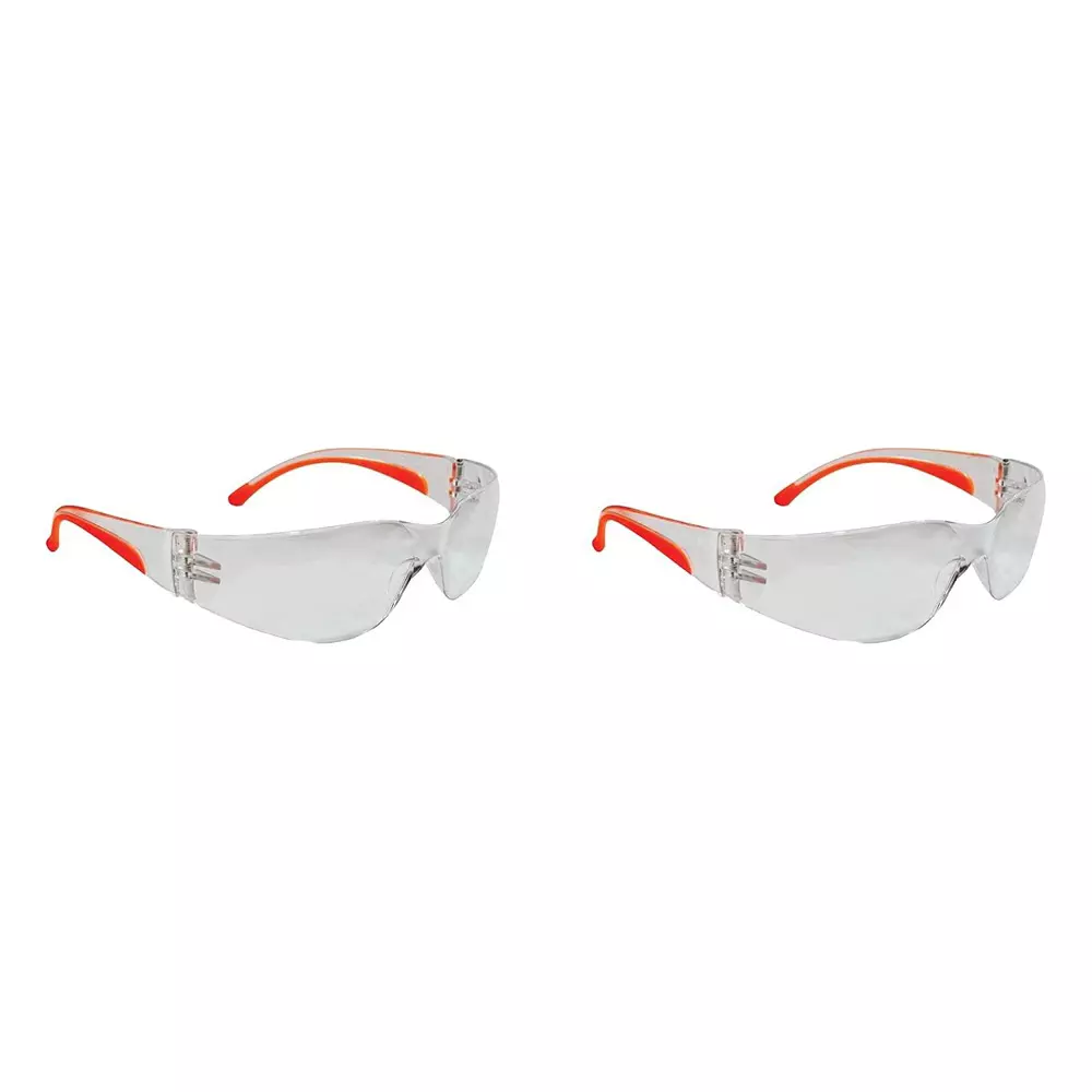 The Mask Lab Safety Goggle Anti-Fog Rim Less Orange, SG-105 (Pack of 15 Pcs)