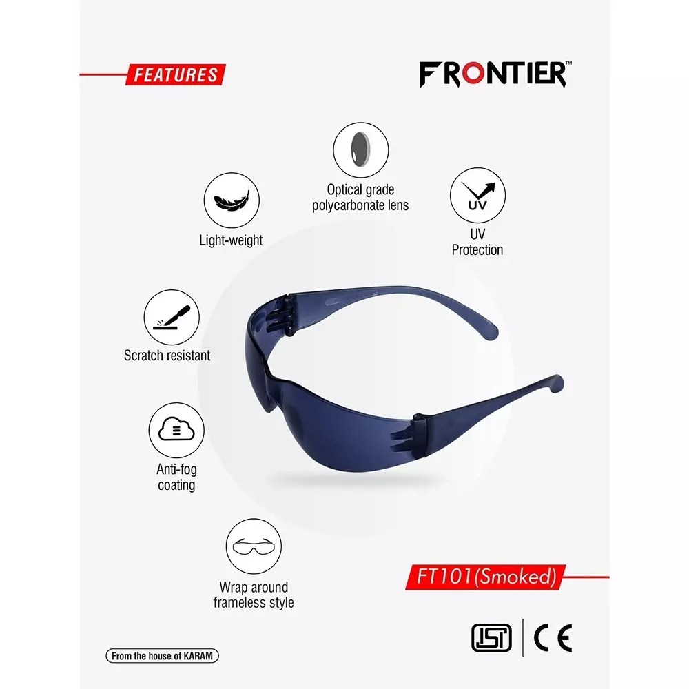 karam-frontier-eye-protection-safety-goggles-polycarbonate-99-uv-protection-and-anti-scratch-coating-lens-with-embedded-nosepad-ft101smoke