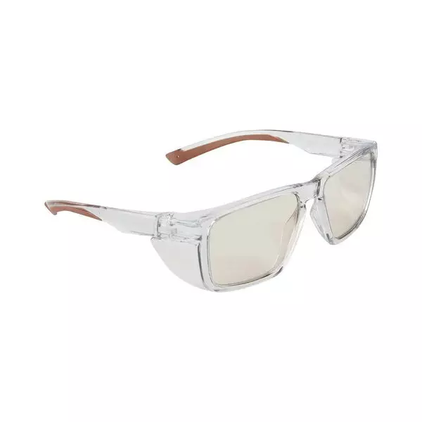 Portwest Safety Glasses Brown Regular Fit Polycarbonate for Industrial Use, PS26BRR