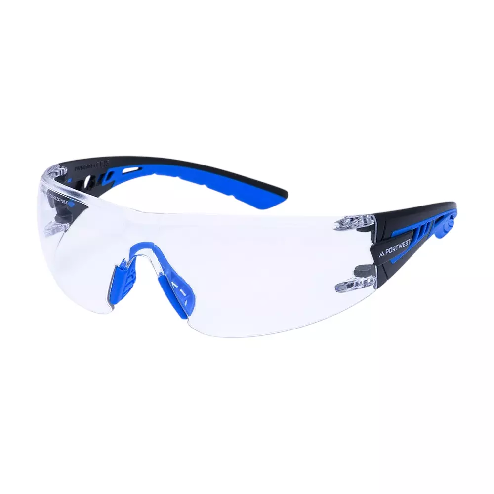Portwest Safety Glasses Clear Regular Fit Polycarbonate for Industrial Use, PS27CLR