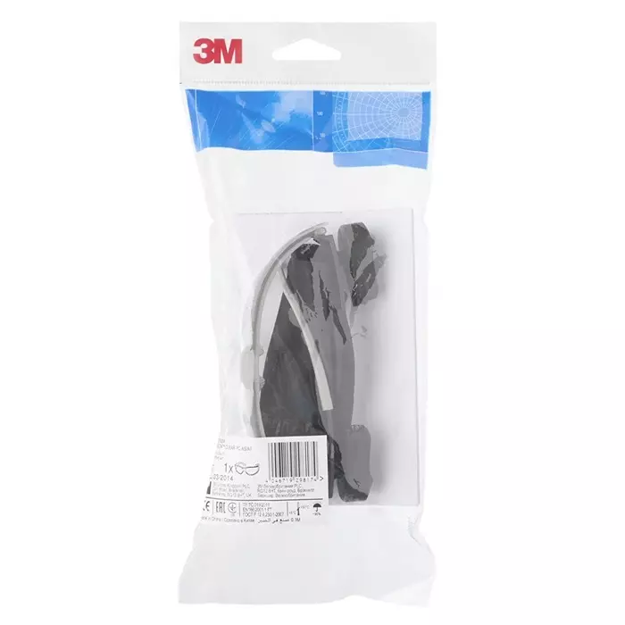 3M PELTOR Light Vision Anti-Mist UV Safety Glasses Clear PC Lens Vented, 11356-00000P