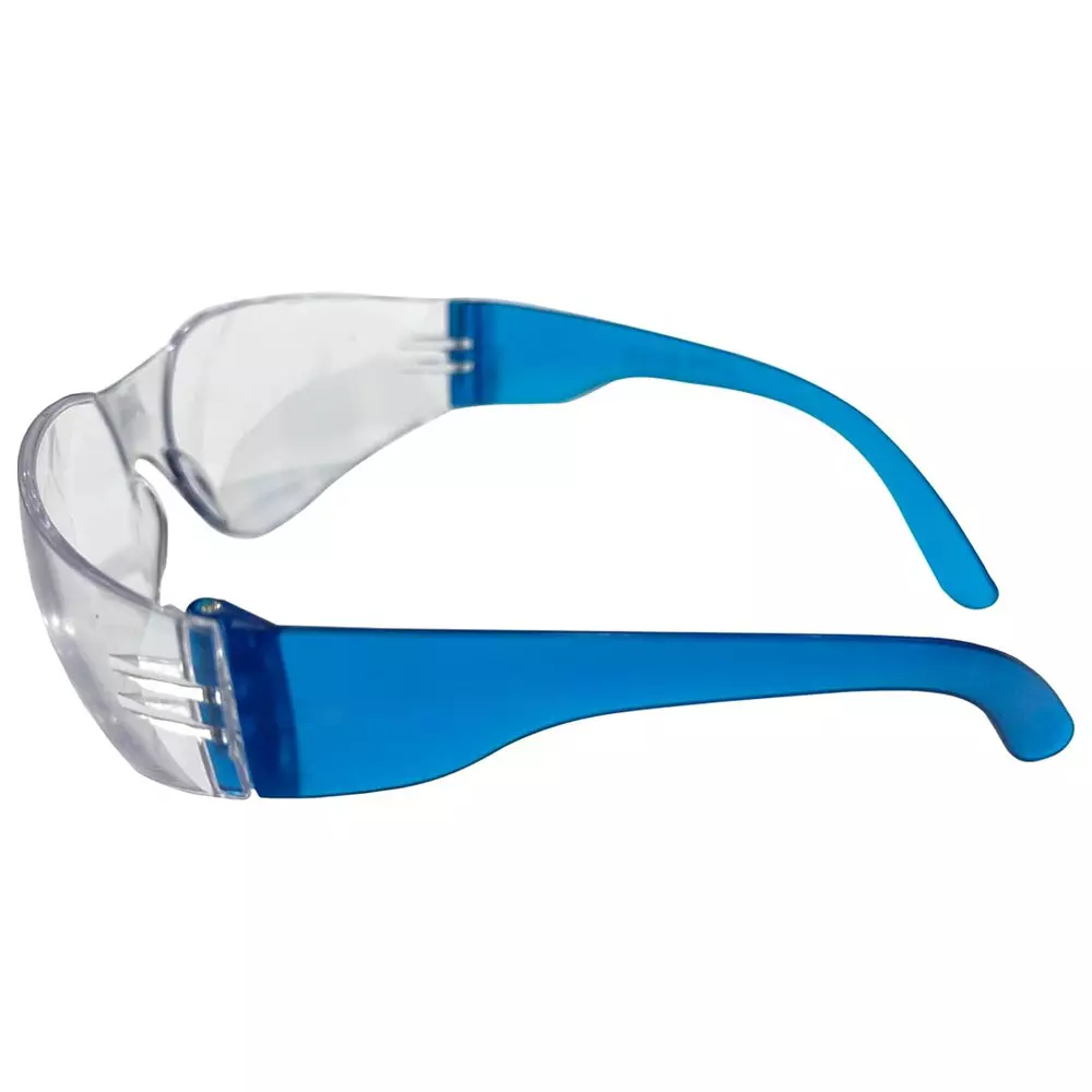 The Mask Lab Safety Goggle Antiscratch Polycarbonate Zero-Power Blue for Industrial Use, EF-ST (Pack of 20 Pcs)