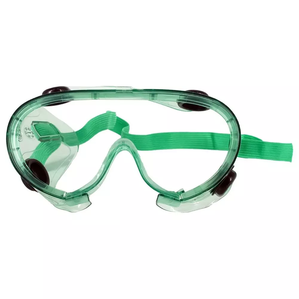 The Mask Lab Safety Goggle Chemical Splash Goggle Rim Less Green, EF-C16 (Pack of 12 Pcs)