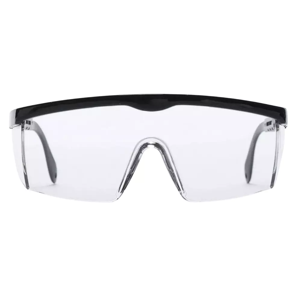 The Mask Lab Safety Goggle Punk Hardcoated Semi Rim Black, EF-01 (Pack of 12 Pcs)