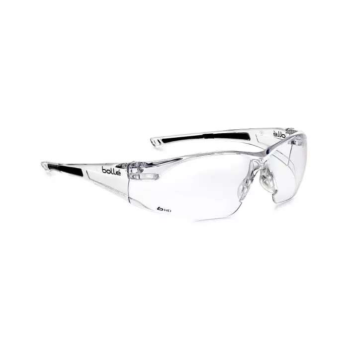 Bolle Safety RUSH UV Safety Glasses Clear PC Lens, RUSHDPI