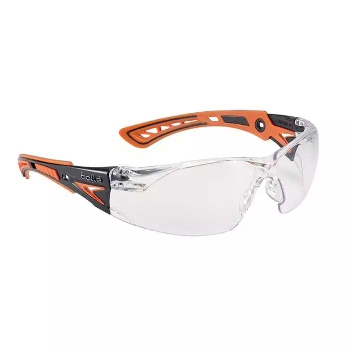 Bolle Safety RUSH+ Anti-Mist UV Safety Glasses Clear PC Lens, RUSHPPSIO