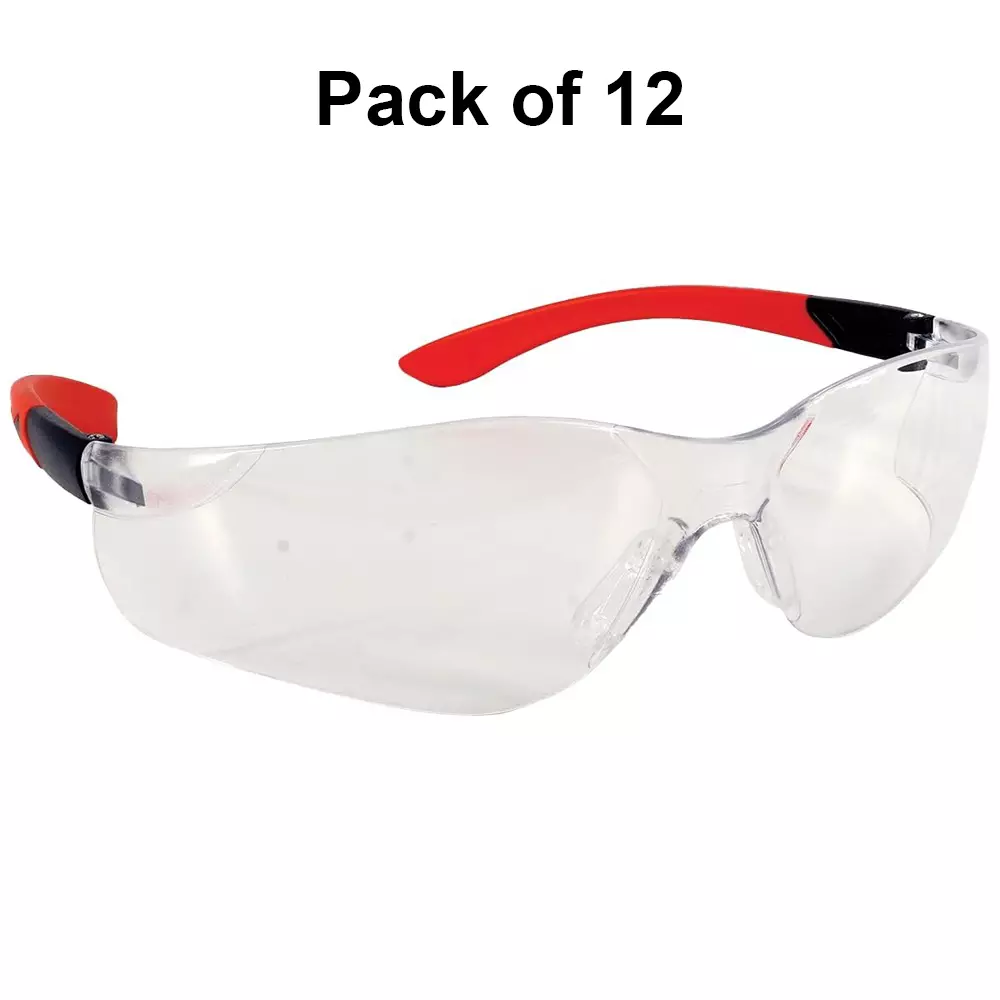 The Mask Lab Safety Goggle Antiscratch Rim Less Transparent, EF-55 (Pack of 12 Pcs)