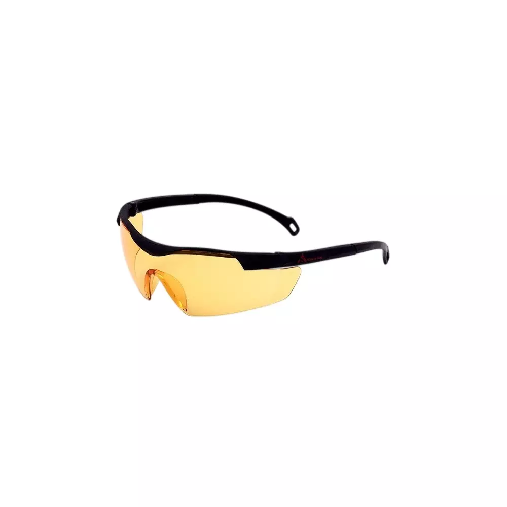 Karam Executive Choice Safety Spectacles Polycarbonate 99.9% UV Protected Scratch & Impact Resistant Lens with Matt Black Frame, ES015(AMBER/AF)MB