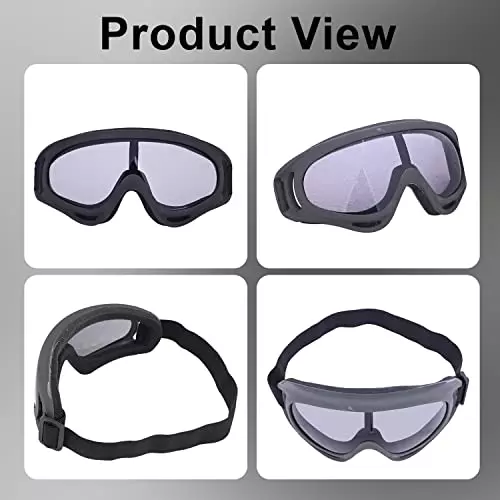 Allextreme Black and Neon Glass Anti Fog and Windproof Ski Snow Goggles for Riding and Skiing, EXSBG1N